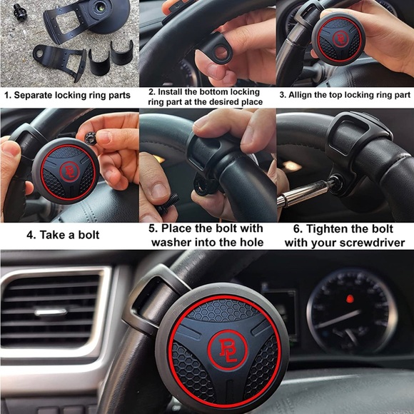 Fouring BL Adjustable Steering Wheel Knob Spinner - Universal... - Picture 2 of 7